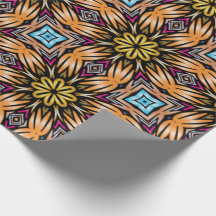 Luxe Levendig Goud Bloem Kaleidoscoop Patroon
