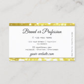 Luxe Licht Gouden Glitter Sterren Elegant Wit Visitekaartje (Achterkant)