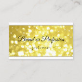 Luxe Licht Gouden Glitter Sterren Elegant Wit Visitekaartje (Voorkant)