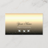 Luxe Licht Gouden Zwart Sprankelende Juwelen Stijl Visitekaartje (Voorkant)