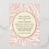 Luxe Licht Roos Roze Matisse Stijl Folie Invi Folie Uitnodiging (Voorkant)