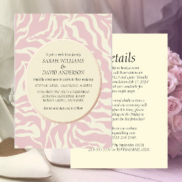 Luxe Licht Roos Roze Matisse Stijl Folie Invi Uitnodiging