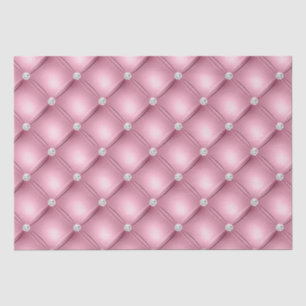 Luxe Licht Roze Diamant Gestoffeerd Patroon Tissuepapier
