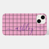 Luxe Licht Roze Hoesje met Aangepaste Naam. (Achterkant (horizontaal))