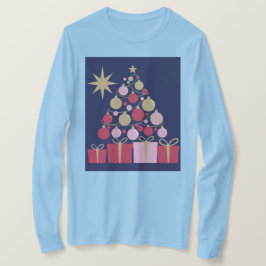 Luxe lichtblauw kerst T-shirt