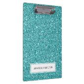 Luxe Lichtblauwe Glitter voeg jouw naam toe Klembord (Rechts)