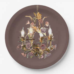Luxe Lichtbloemen Kroonluchter-Mauve Papieren Bordje