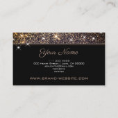 Luxe, lichte goudglitter Beauty Hair-stijl Visitekaartje (Achterkant)