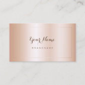 Luxe lichte Roos Gold Style Eenvoudig en Decent Visitekaartje (Voorkant)