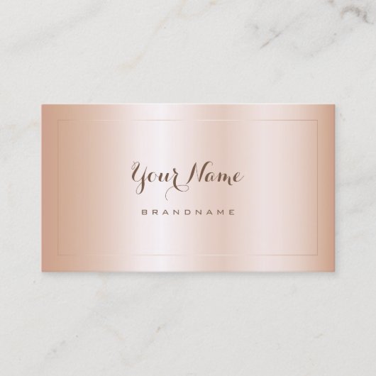 Luxe lichte Roos Gold Style Eenvoudig en Decent Visitekaartje (Voorkant)
