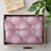 Luxe lichtroze diamantpatroon tissuepapier (Geschenk)