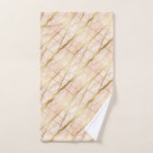 Luxe lichtroze en gouden marmer bad handdoek (Handdoek)