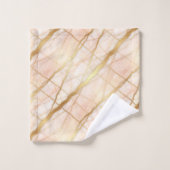 Luxe lichtroze en gouden marmer bad handdoek (Wasdoekje)