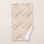 Luxe lichtroze en gouden marmer bad handdoek (Handdoek)