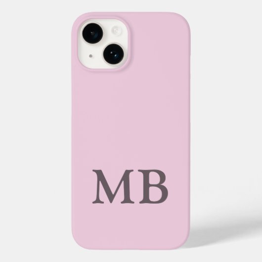 Luxe lichtroze telefoonhoesje met aangepaste naam. Case-Mate iPhone case (Achterkant)