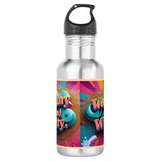 "Luxe lifestyle grappen" Waterfles (Voorkant)