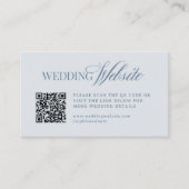Luxe Light Dusty Blue | Trouwwebsite QR-code Informatiekaartje (Voorkant)