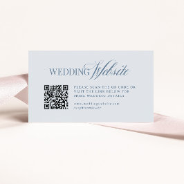 Luxe Light Dusty Blue | Wedding Website QR Code Informatiekaartje