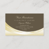 Luxe Light Gold Brown met Logo en diamant Chic Visitekaartje (Achterkant)