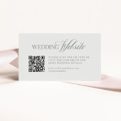 Luxe Light Sage Green | Trouwwebsite QR-code Informatiekaartje