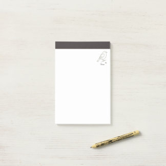 Luxe Lijn Kunst Vogel Kinderen Gepersonaliseerde N Post-it® Notes