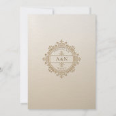 Luxe  Lijst Islamitische bruiloft Monogram Kaart (Achterkant)