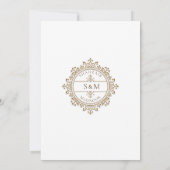 Luxe  Lijst Islamitische bruiloft Monogram Kaart (Achterkant)