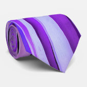 Luxe Lila, Paarse en zilvertrilpatroon Stropdas (Opgerold)