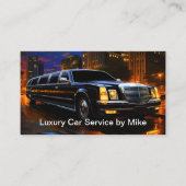 Luxe limo taxichauffeur visitekaartje (Voorkant)
