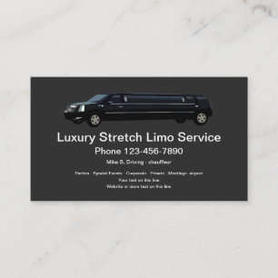Luxe Limousine Chauffeursdienst Visitekaartje