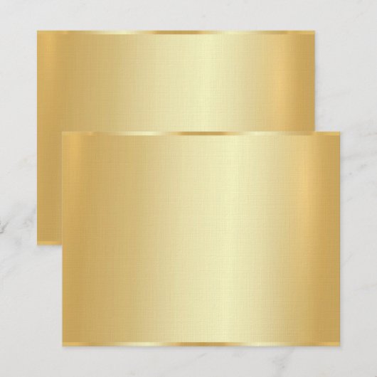 Luxe Linen Faux Gold Blank Sjabloon elegant (Voorkant / Achterkant)