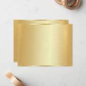 Luxe Linen Faux Gold Blank Sjabloon elegant (Voorkant / Achterkant in situ)