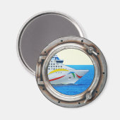 Luxe Liner Porthole Uitzicht Magneet (Voorkant / Achterkant)