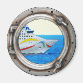 Luxe Liner Porthole Uitzicht Magneet (Voorkant)