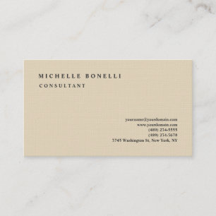 Luxe Linnen Beige Klassieke Plain Professional Visitekaartje