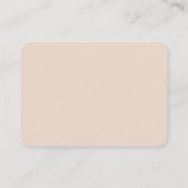 Luxe Linnen Champagne Roze Plain Minimalist Visitekaartje (Achterkant)