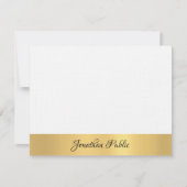 Luxe linnen elegant handschrift Sjabloon goud (Voorkant)