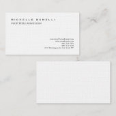 Luxe Linnen Klassiek Gewone Zakelijk Visitekaartje (Voorkant / Achterkant)