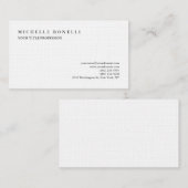 Luxe Linnen Klassieke Plain Professional Visitekaartje (Voorkant / Achterkant)