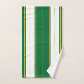 Luxe linnen Modern groen goud textuur Collectie Bad Handdoek (Handdoek)