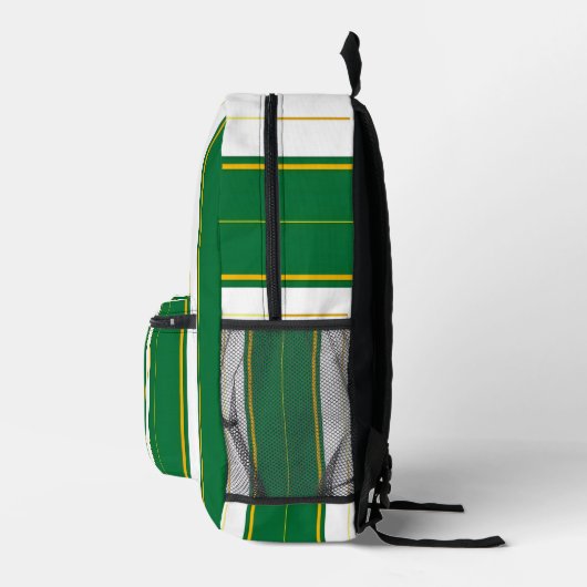 Luxe linnen Modern groen goud textuur Collectie Bedrukte Rugzak (Rechts)