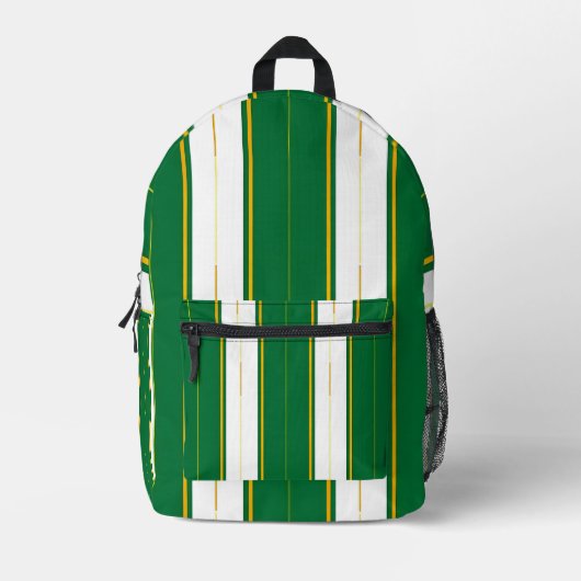 Luxe linnen Modern groen goud textuur Collectie Bedrukte Rugzak (Voorkant)