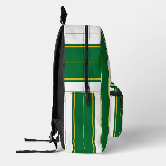 Luxe linnen Modern groen goud textuur Collectie Bedrukte Rugzak (Links)