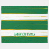 Luxe linnen Modern groen goud textuur Collectie Fleece Deken (Voorkant (Horizontaal))