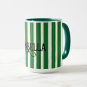 Luxe linnen Modern groen goud textuur Collectie Mok (Voorkant rechts)