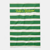 Luxe linnen Modern groen goud textuur Collectie Theedoek (Verticaal)