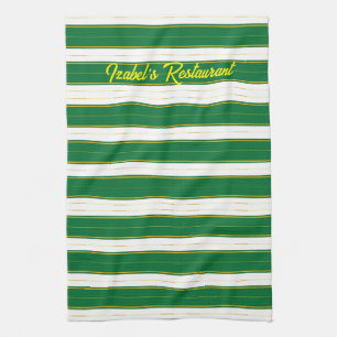 Luxe linnen Modern groen goud textuur Collectie Theedoek