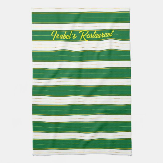 Luxe linnen Modern groen goud textuur Collectie Theedoek (Verticaal)