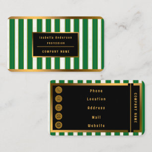 Luxe linnen Modern groen goud textuur Collectie Visitekaartje