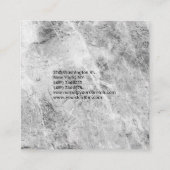 Luxe Linnen Plain Grijs Muur Modern Minimalistisch Vierkante Visitekaartje (Achterkant)